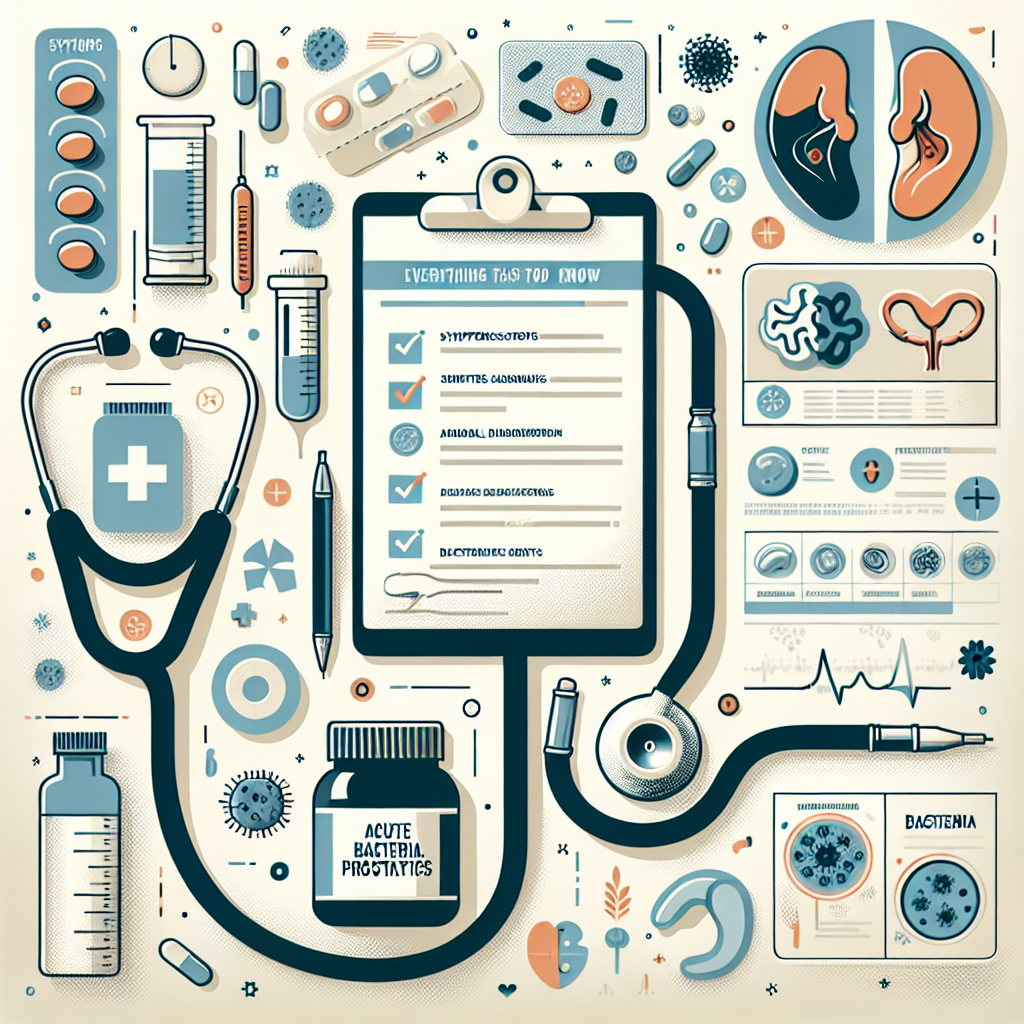 Descripción de la prostatitis bacteriana aguda, destacando síntomas, métodos de diagnóstico y tratamientos disponibles