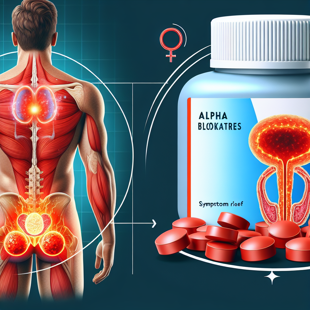 Bloqueadores alfa en frascos y pastillas, utilizados para tratar la prostatitis y aliviar sus síntomas.