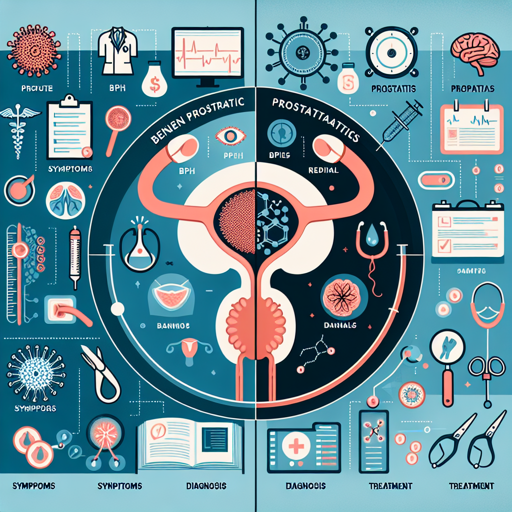 Comparación de síntomas y tratamientos entre Hiperplasia Prostática Benigna y Prostatitis.