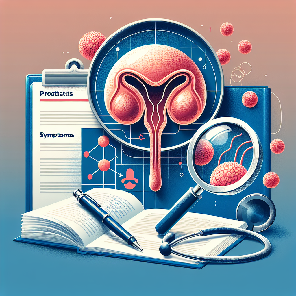 Una representación visual de las causas, síntomas y tratamientos de la prostatitis.