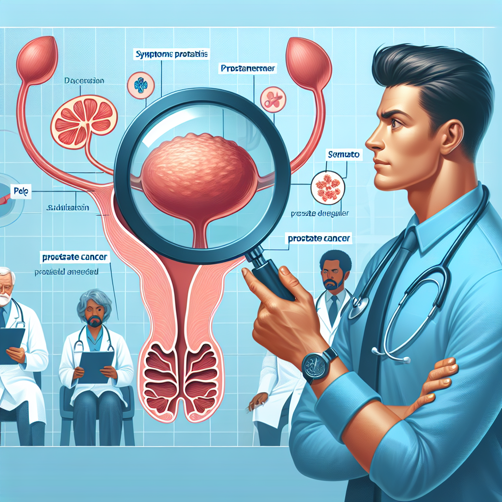 Comparación gráfica de los síntomas de la prostatitis y el cáncer de próstata.