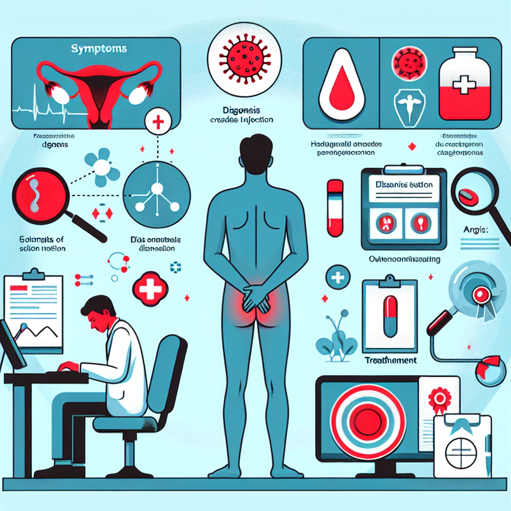 Imagen descriptiva sobre la infección de prostatitis, cubriendo síntomas, diagnóstico y tratamiento.