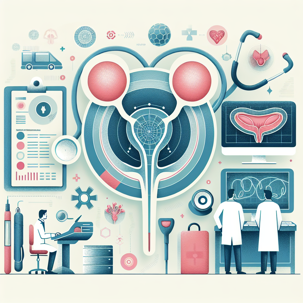 Médicos efectuando varios procedimientos para diagnosticar la prostatitis