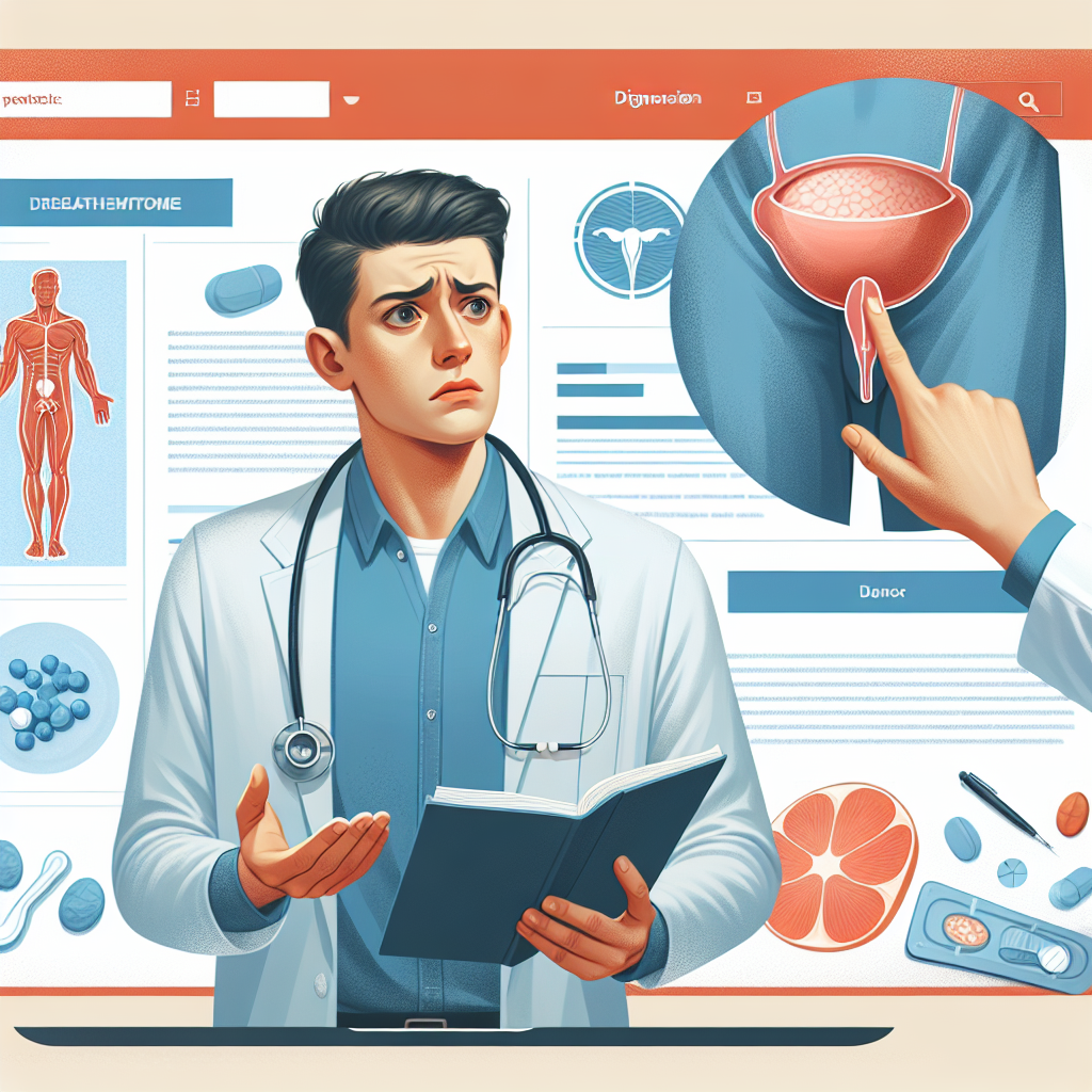 Joven con síntomas de prostatitis y diagnóstico médico.