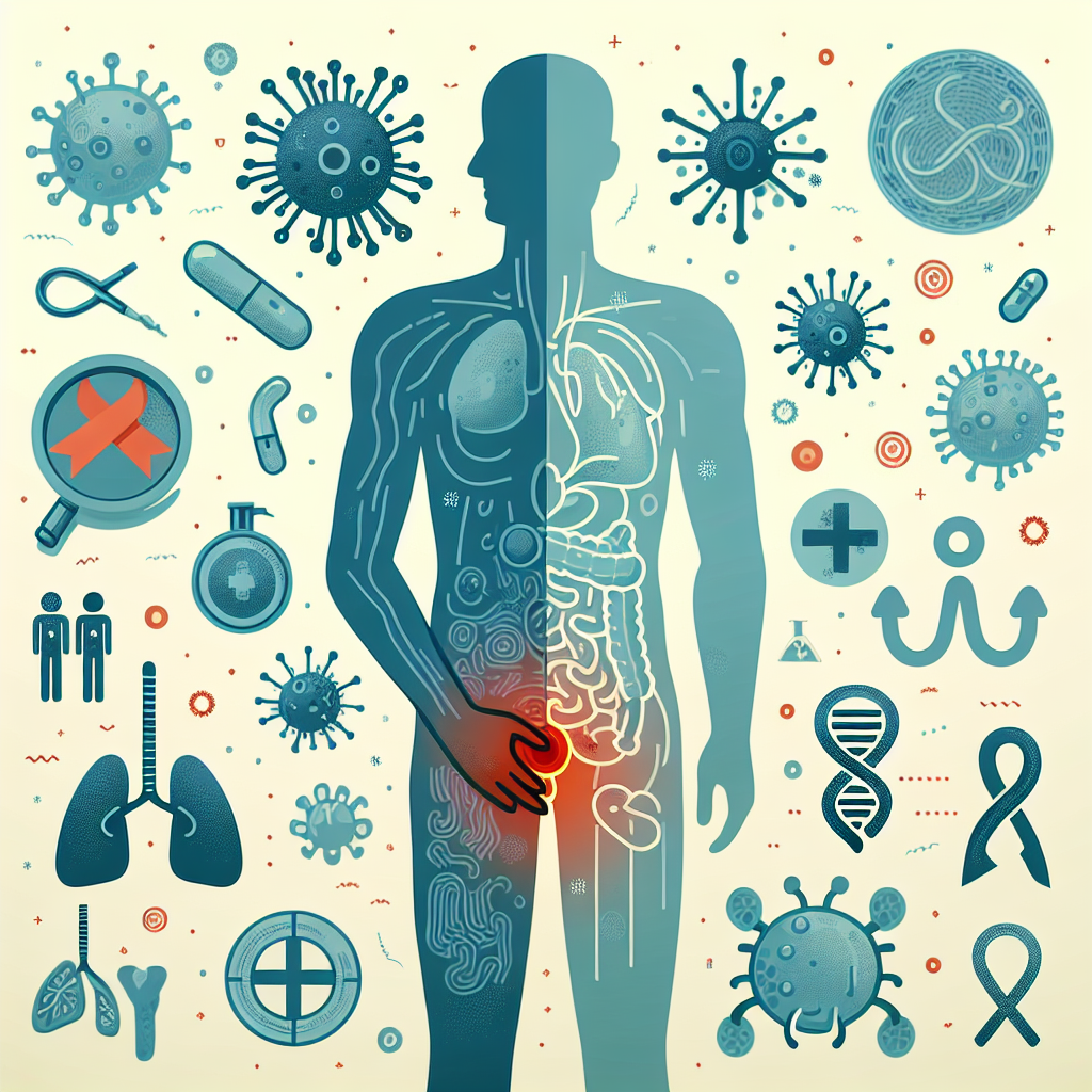 Diagramas y representaciones visuales de la prostatitis y su diagnóstico en el contexto del VIH.