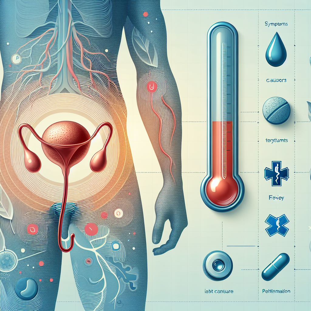 Una representación gráfica de la prostatitis, mostrando causas, síntomas y diversas opciones de tratamiento.