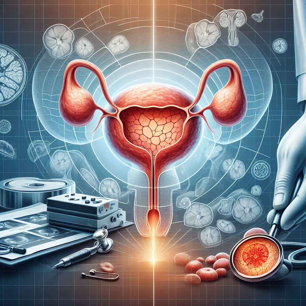 Radiografía mostrando la próstata con áreas de inflamación debido a prostatitis granulomatosa.